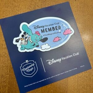 Disney Vacation Club Member Magnet with Blue and Pink Accents